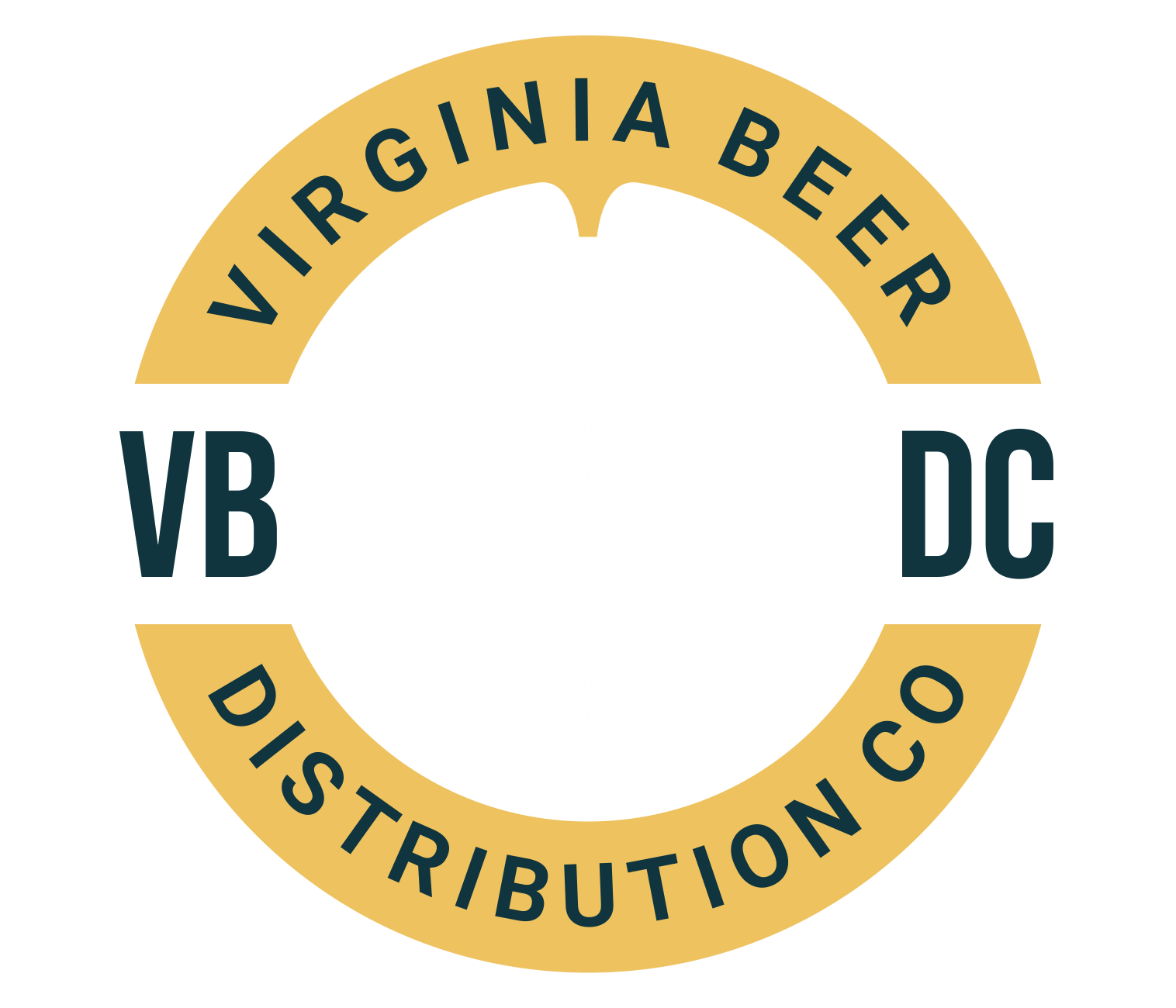Virginia Beer Distribution Company logo cirle with beer hop